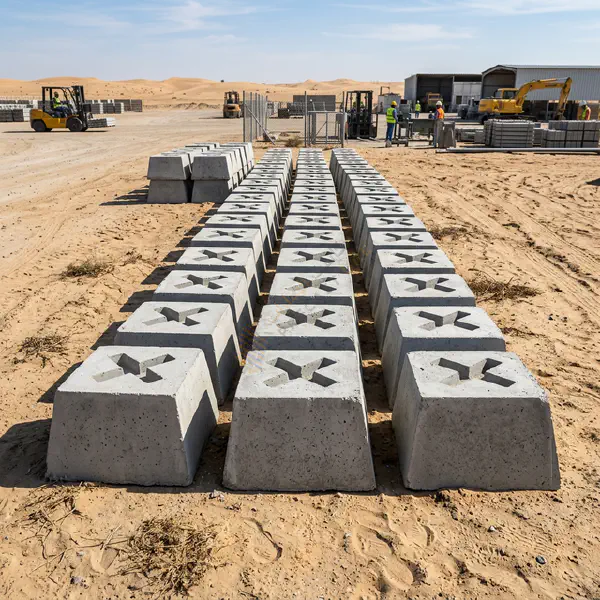 Precast Mesh Fence Base Blocks